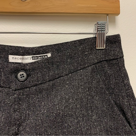 Vintage Necessary Objects Low Rise Tweed Shorts Size XS Cuffed Dressy Y2K 2000s - Picture 2 of 9